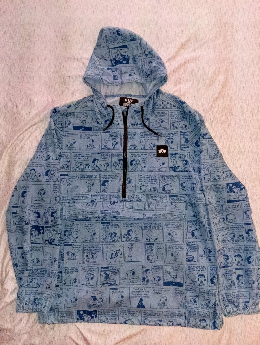 HUF x Peanuts Denim Pullover Anorak Size L